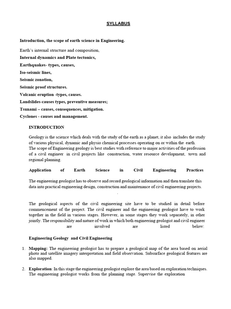 EG Module 1 | PDF | Earthquakes | Landslide