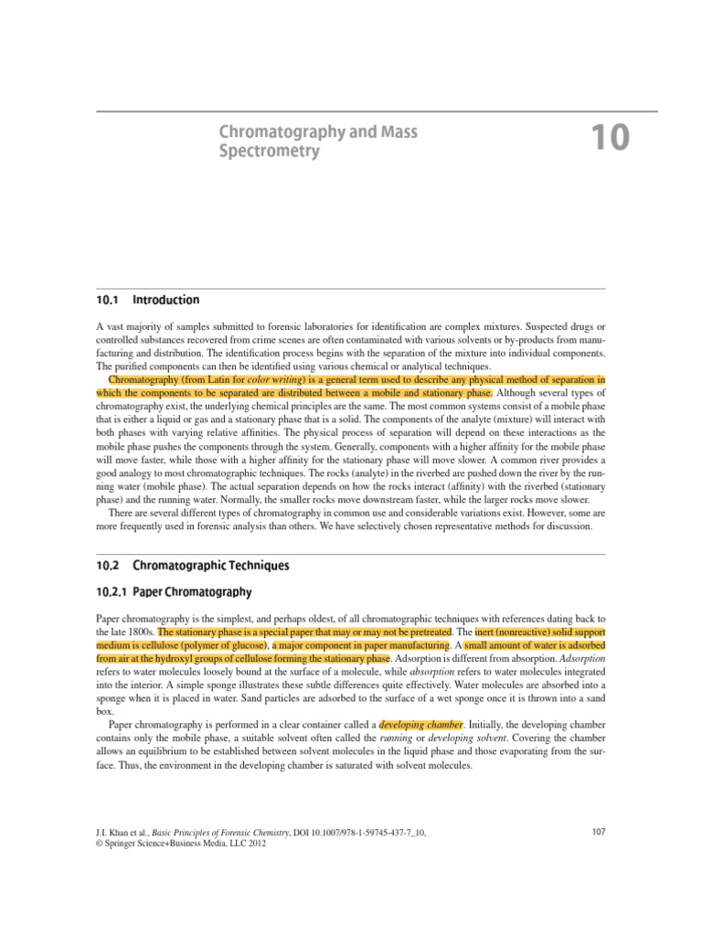 Chromatography | PDF | Gas Chromatography–Mass Spectrometry | High ...