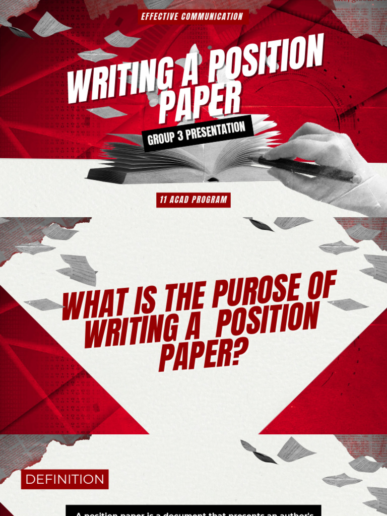 Writing A Position Paper PowerPoint Presentation | PDF