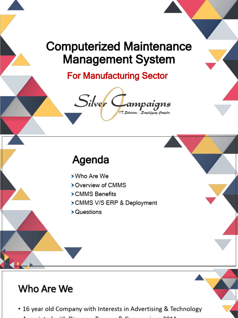 CMMS For Manufacturing Efficiency | PDF | Enterprise Resource Planning ...