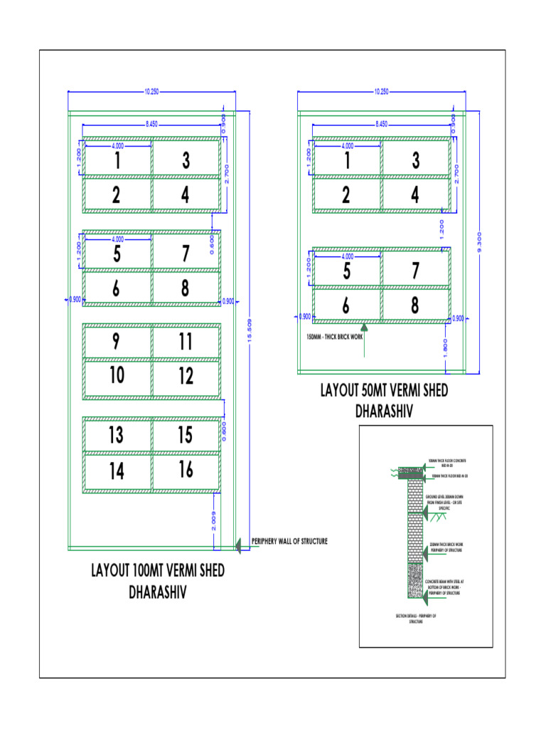 Dharashiv Vermi Bed Drawing -Model | PDF | Structural Engineering ...