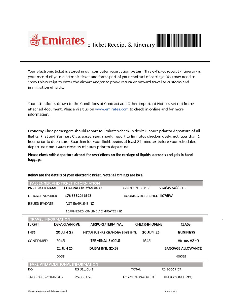 Emirates | PDF