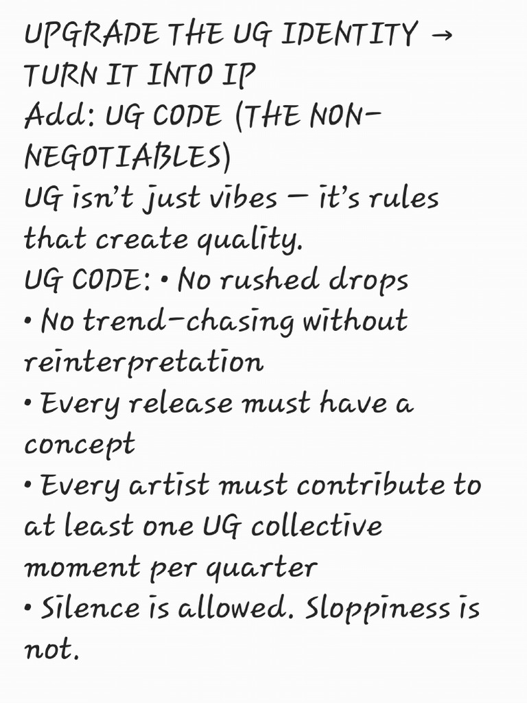 UG Game Plan | PDF