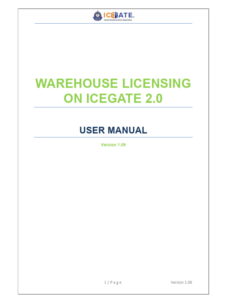 User Manual - Warehouse Licensing-V.1.09 | PDF | Access Control | Computing