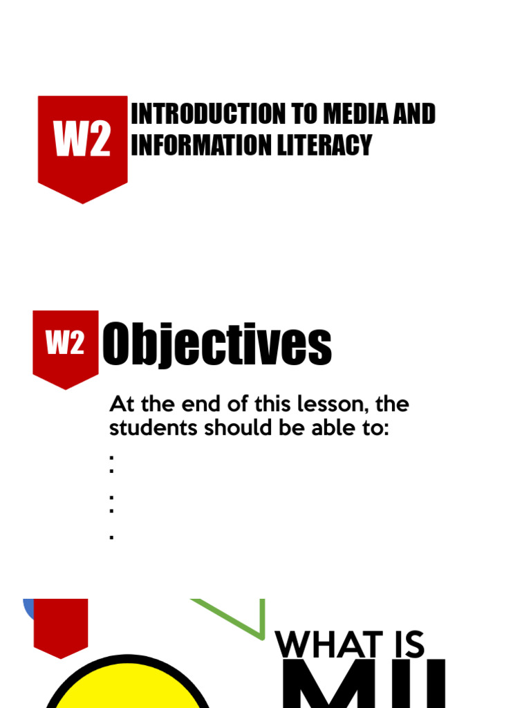 Unit 1 Introduction to Media and Information Literacy | PDF ...