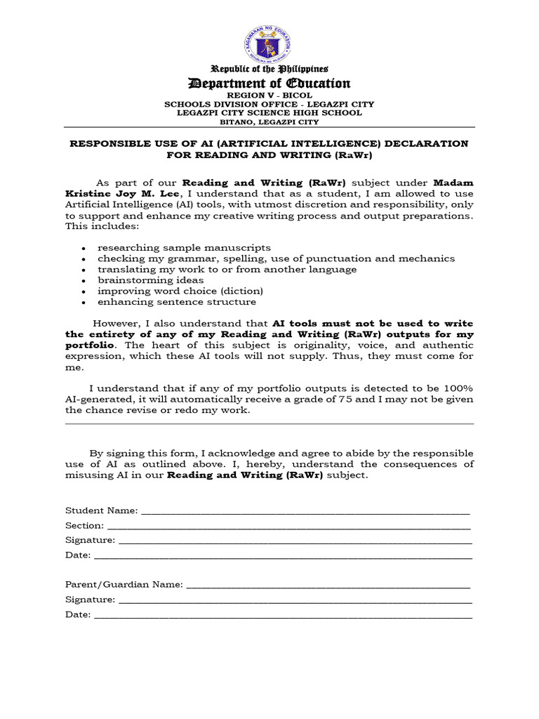 AI Declaration | PDF