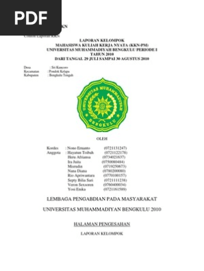 Contoh Laporan Kkn