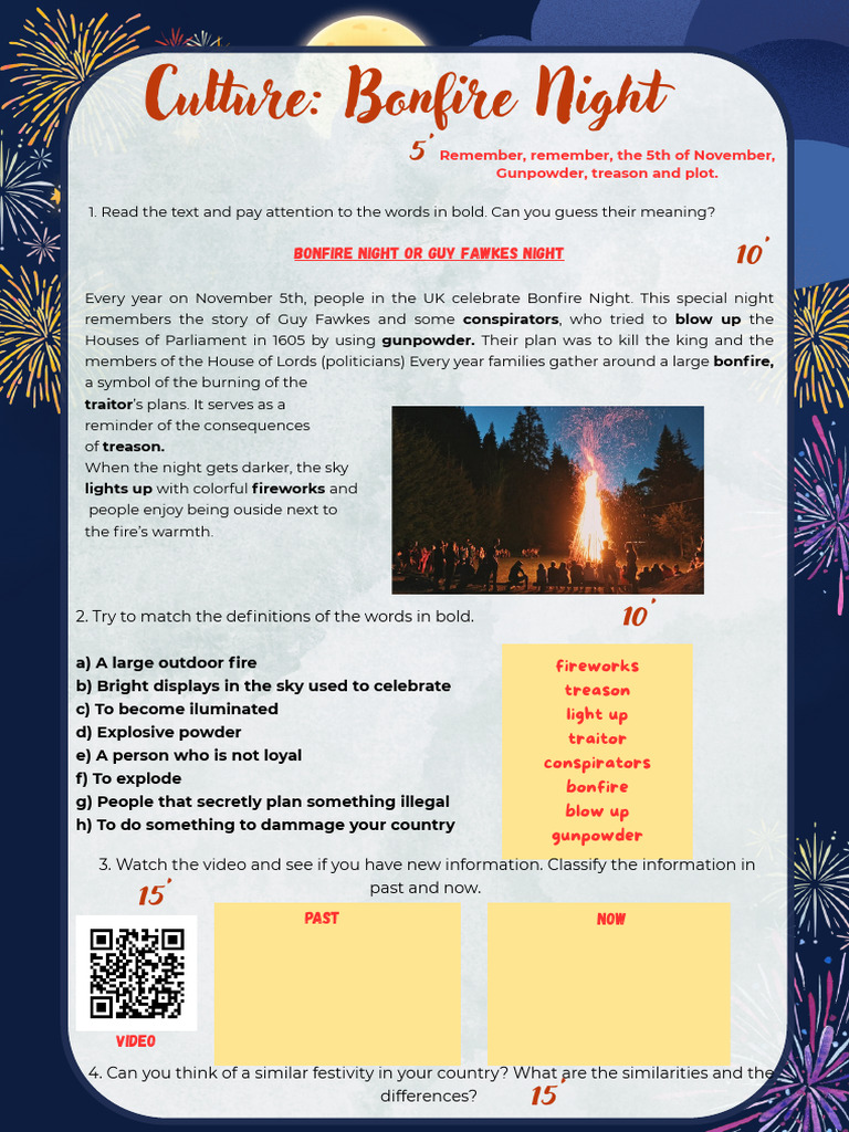 Remember, Remember, The 5th of November, Gunpowder, Treason and Plot. | PDF