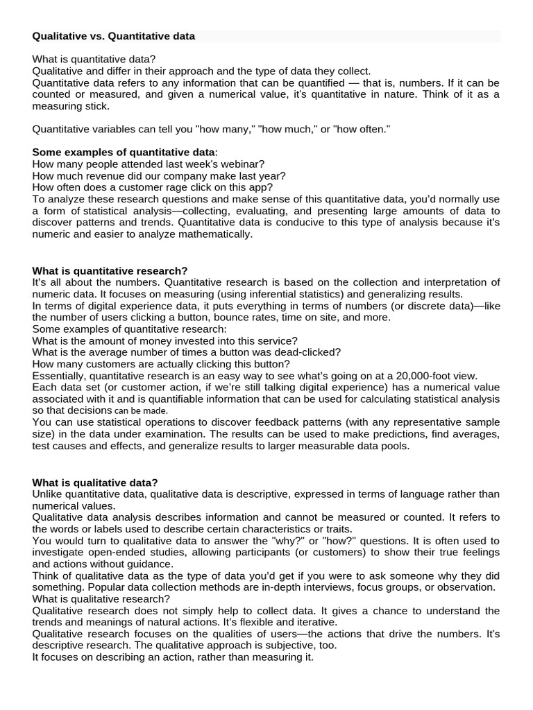 3is 4th Quarter Handouts | PDF | Qualitative Research | Quantitative ...