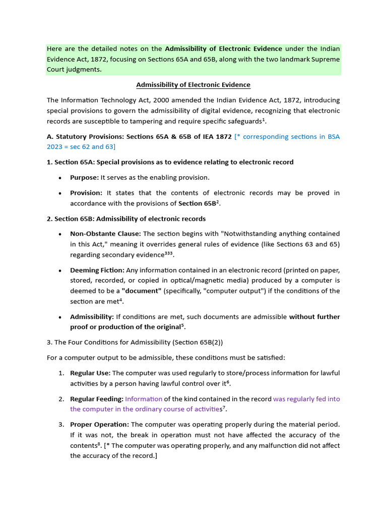 Admissibility of e Evidence | PDF | Records Management | Precedent