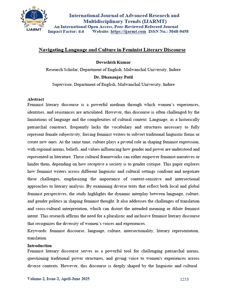 Navigating Language and Culture | PDF | Feminism | Gender Studies