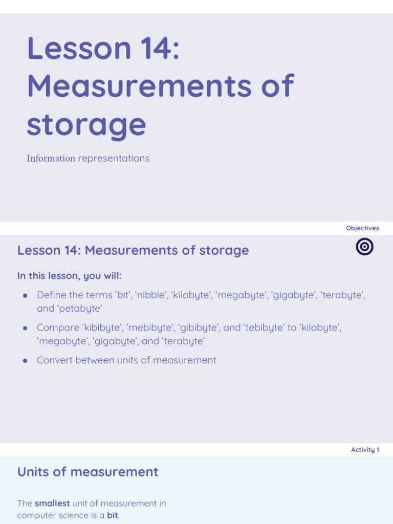 Measurements of Storage | PDF | Byte | Computer Science