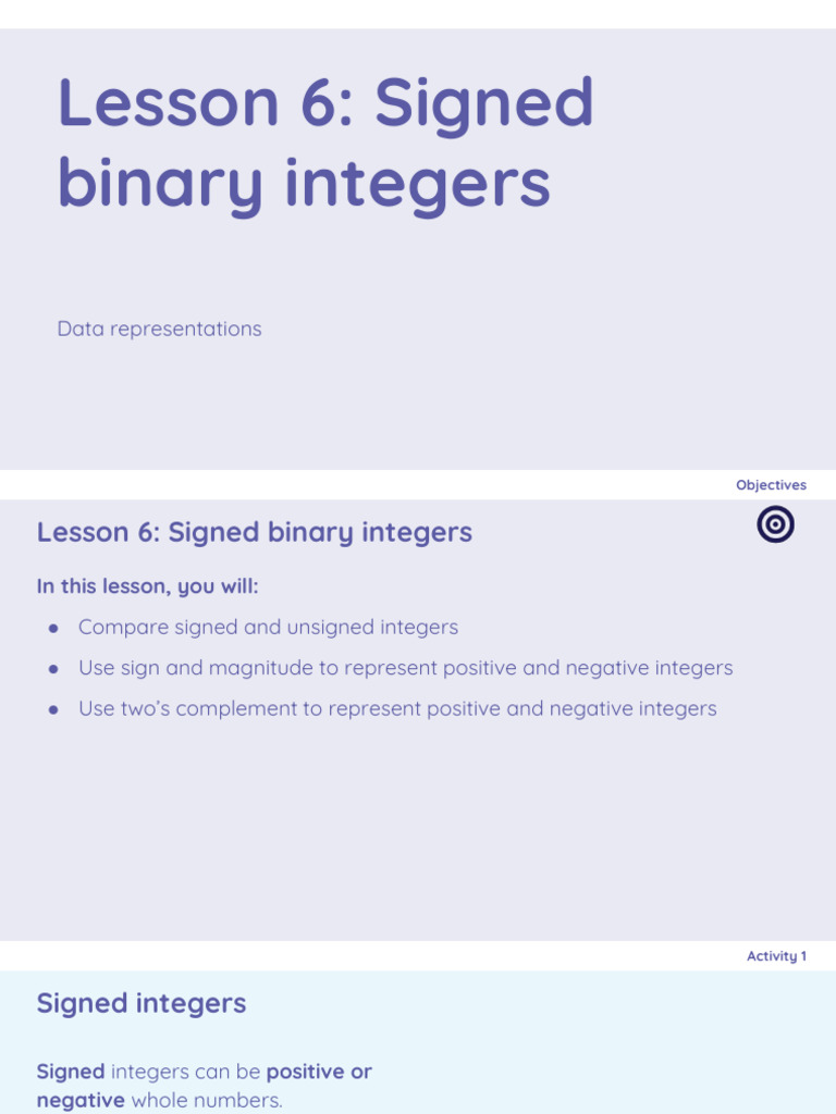 Signed Binary Integers | PDF | Encodings | Computer Engineering