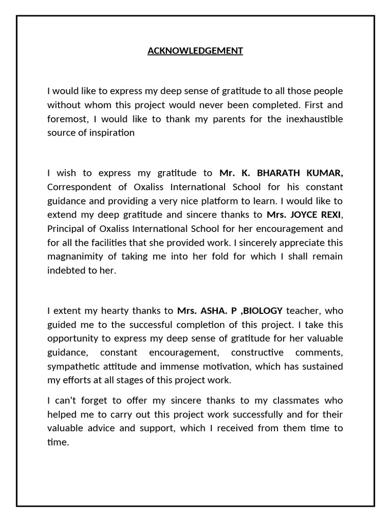 Acknowledgement Bio (!) | PDF