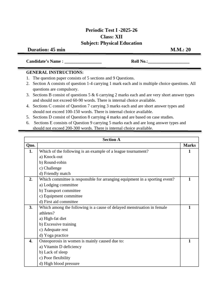 Grade 12th Test 1 Question Paper | PDF | Diseases And Disorders ...