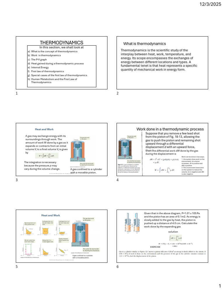 103 Thermo | PDF | Gases | Heat
