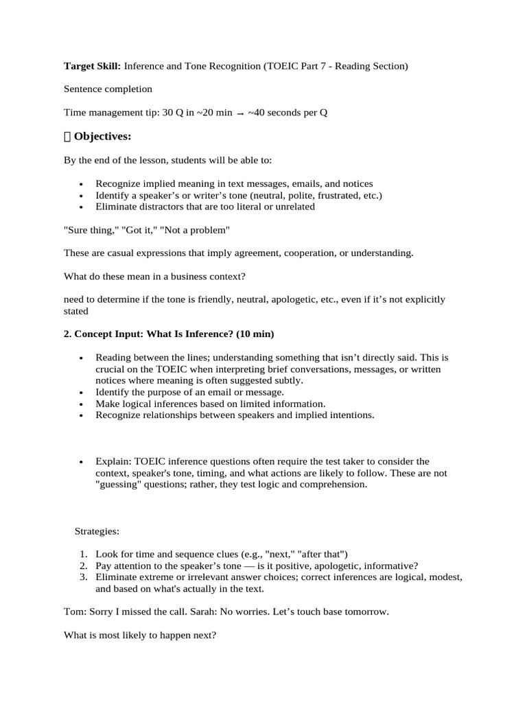 July 21 Tone Inference Part 7 | PDF | Reading Comprehension | Inference