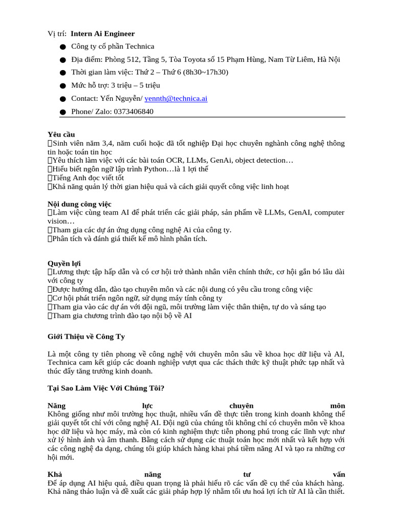JD Intern AI Engineer (1) | PDF