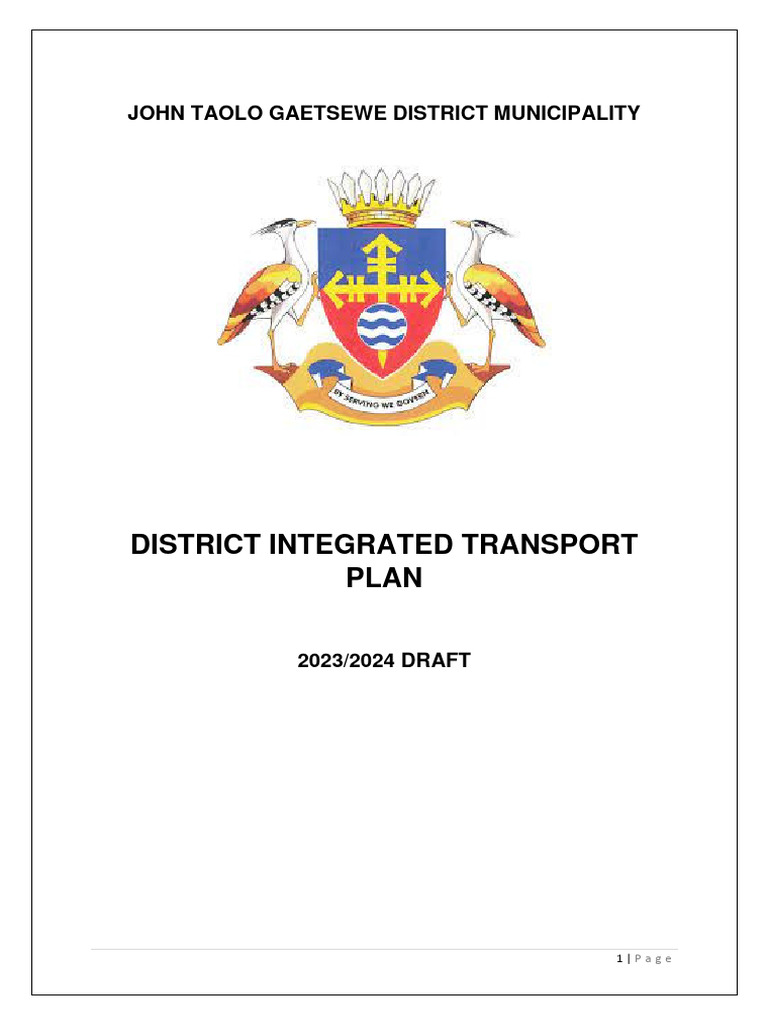 Integrated Transport Plan 2023 24 Draft | PDF | Infrastructure | Transport