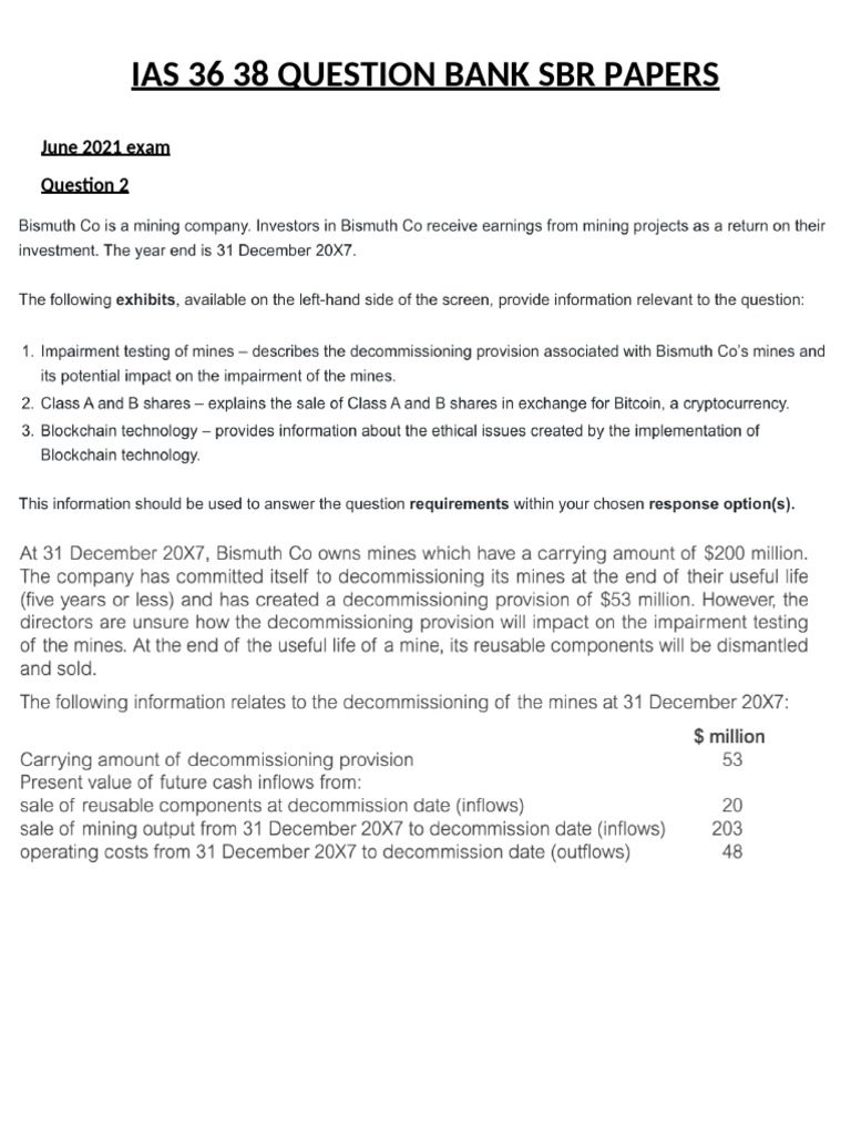 IAS 36 Questions Updated | PDF