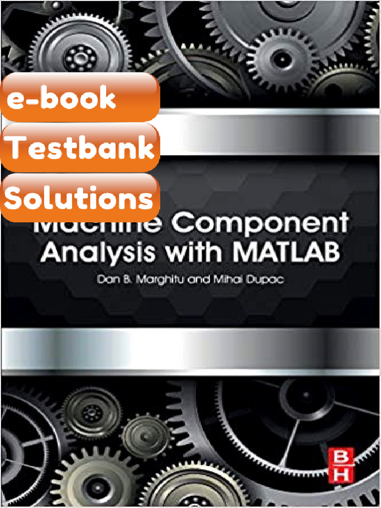eBook & Testbank Machine Component Analysis With MATLAB by Dan B ...