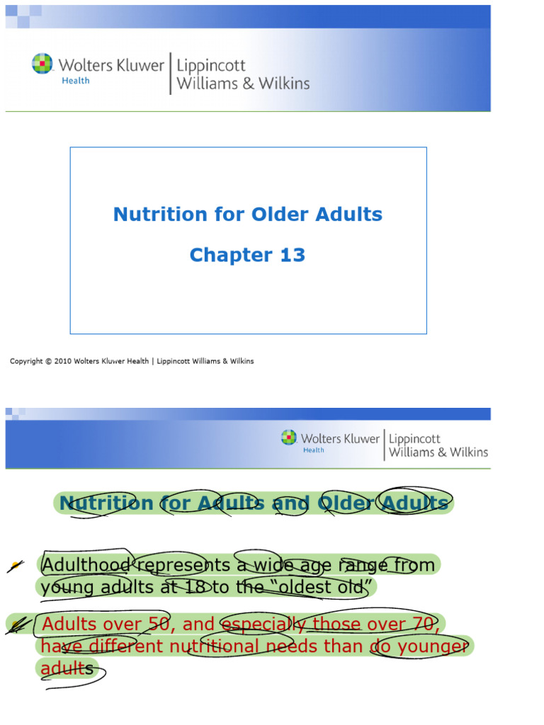 Nutrition For Older Adults | PDF | Osteoarthritis | Osteoporosis
