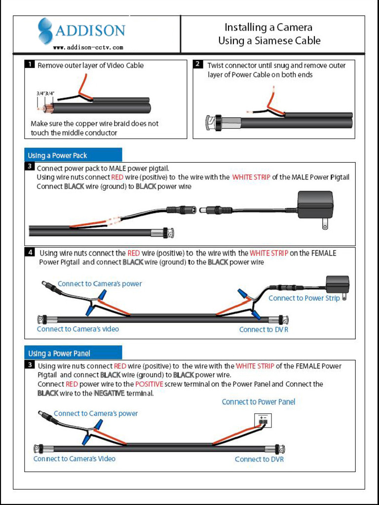 Siamese Cable Diagram | PDF