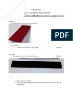 Laboratory 4 Dental Waxes and Investment Materials Answer The Following Questions and Hand in Your Report As A Group (Typed Not Hand Written)