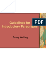 GED Guidelines For Introductory Paragraphs