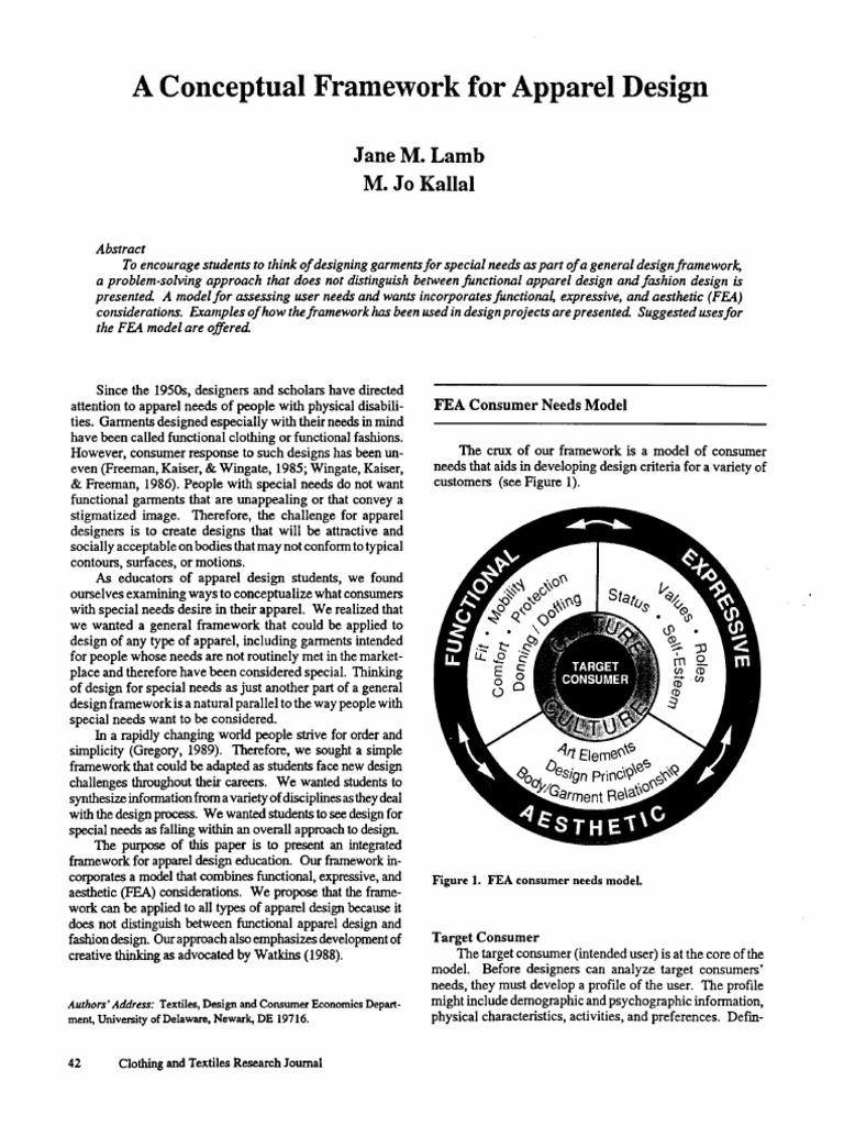 A Conceptual Framework For Apparel Design | PDF | Clothing | Aesthetics