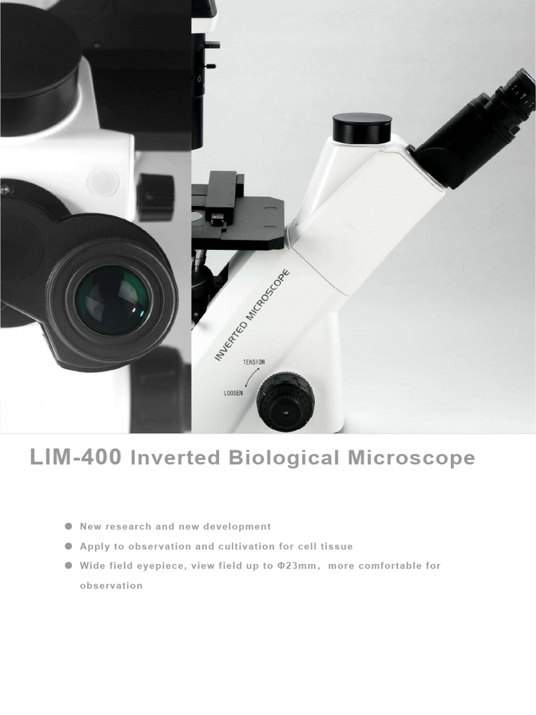 LIM-400 Inverted Microscope | PDF | Microscope | Scientific Techniques
