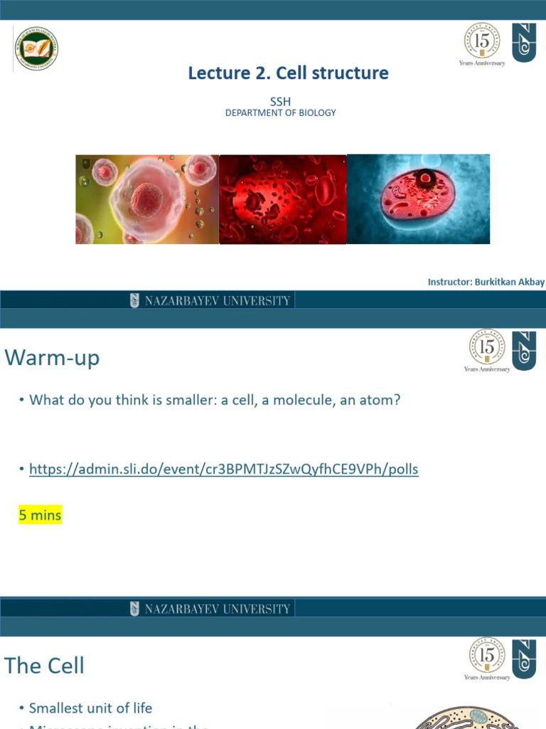 L2 Cell structure_WEEK2 | PDF | Microscope | Microscopy
