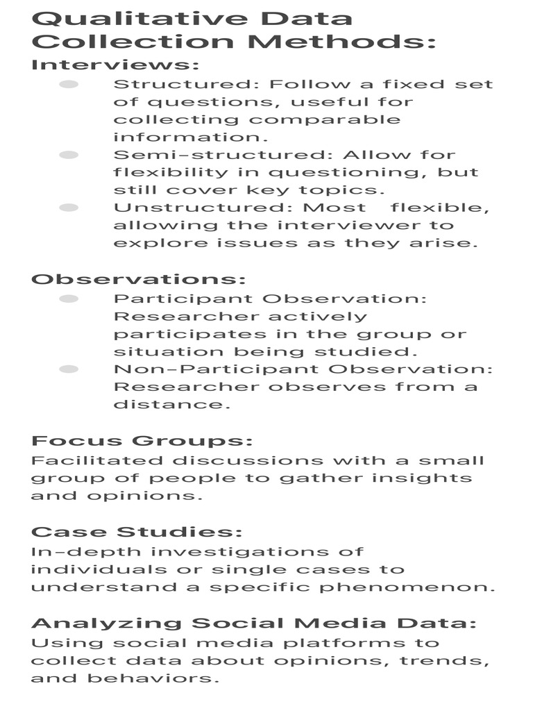 Qualitative Data Collection Methods: PDF | PDF