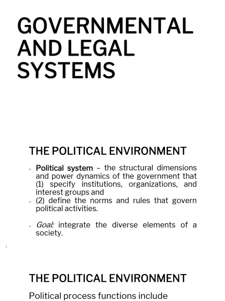LECTURE 3 Political and Legal Systems | PDF | Intellectual Property ...