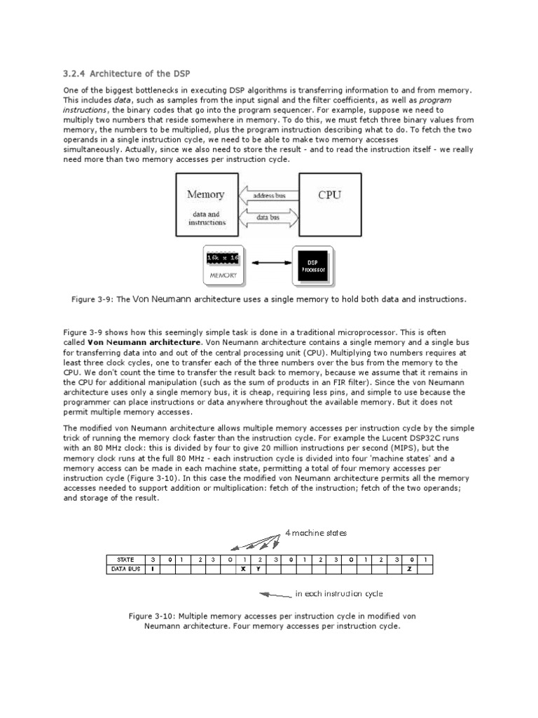3.2.4 Architecture of The DSP | PDF | Instruction Set | Digital Signal ...