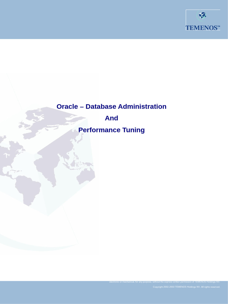 Oracle - Database Administration and Performance Tuning | PDF ...