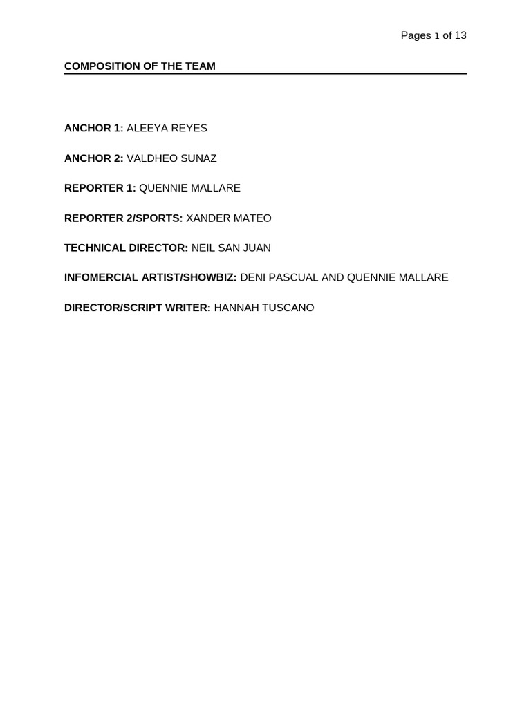 New Script Template 3 | PDF | Protest