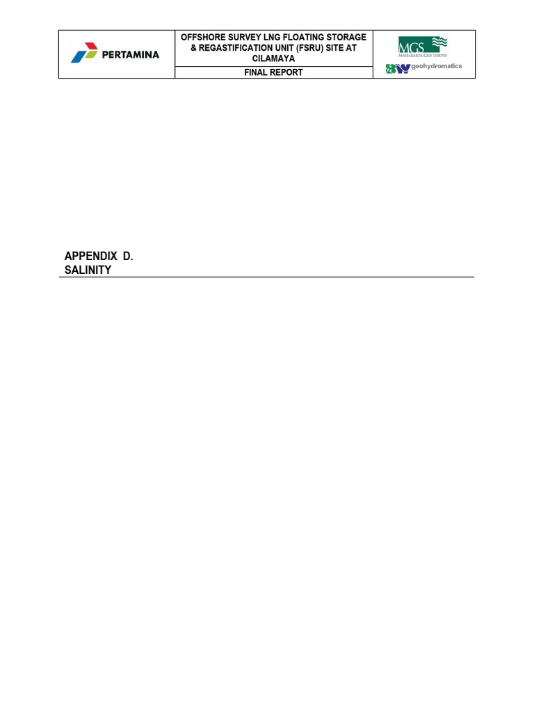 Appendix D - Salinity Final | PDF | Salinity | Hydrology