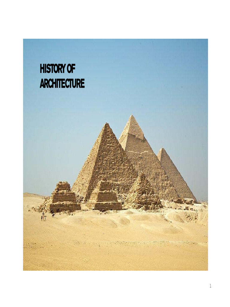 History of Architecture Notes - 1 | PDF | Egyptian Pyramids | Ancient Egypt