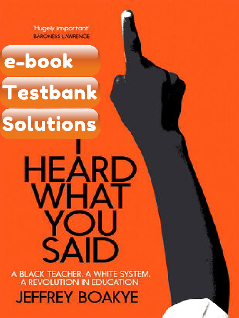Testbank I Heard What You Said Jeffrey Boakye Fast Download | PDF ...