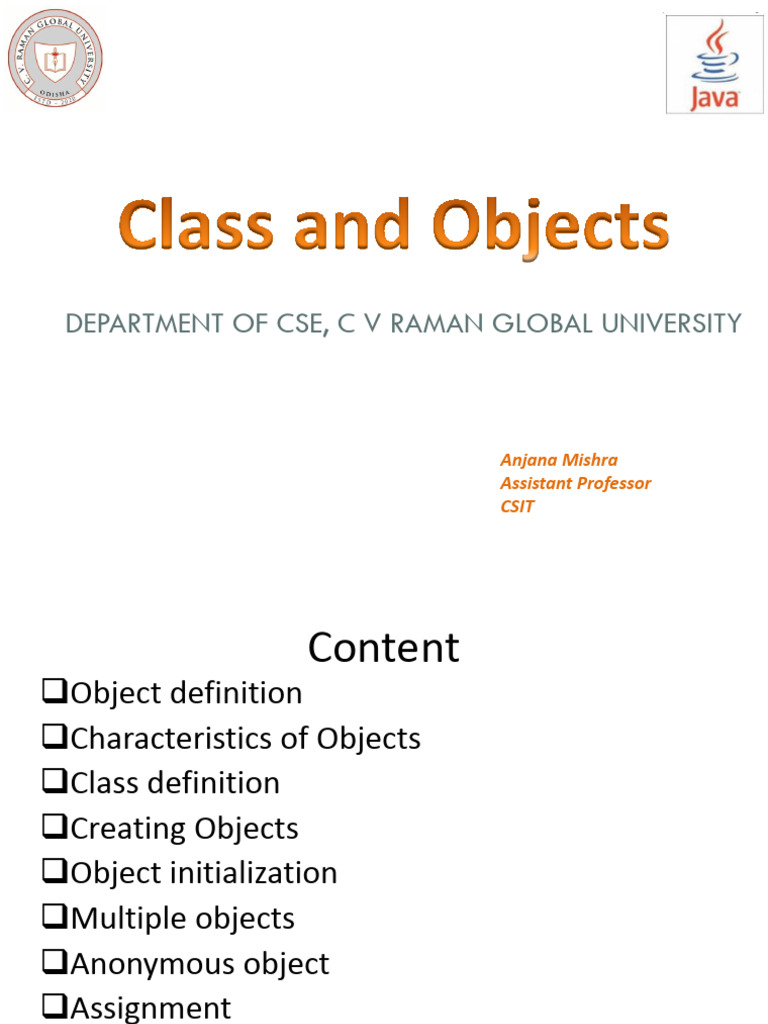 Lecture 7 - Class and Object | PDF | Method (Computer Programming ...