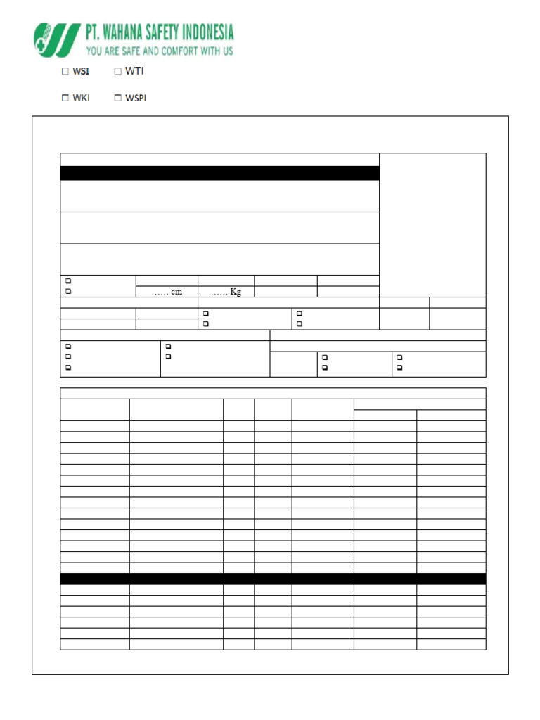 HRGA-WSI-01 Form Data Pribadi Pelamar - New | PDF