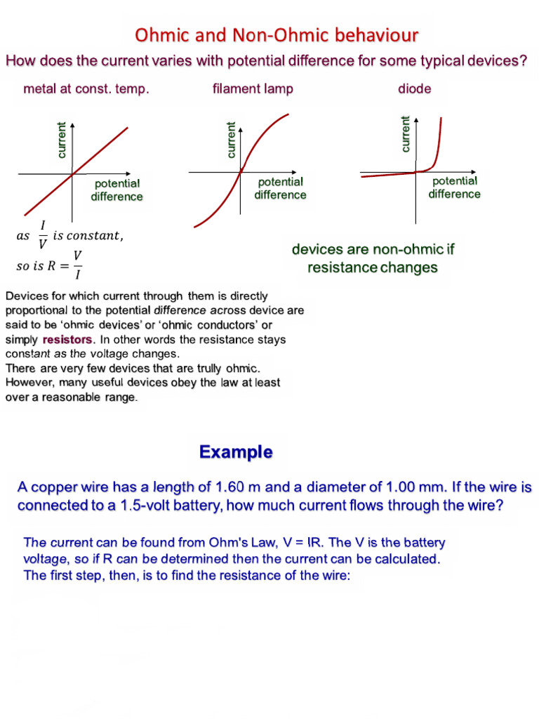 Ohmic and Non-ohmic Behavior With No Answers | PDF