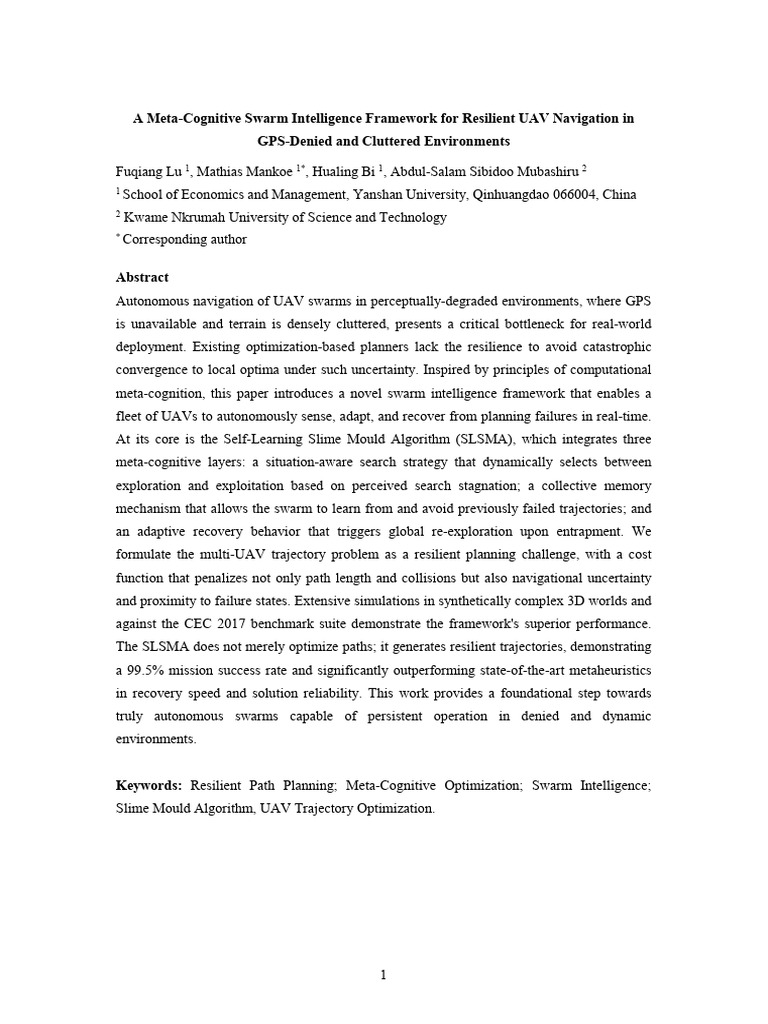 202x a Meta-Cognitive Swarm Intelligence Framework for Resilient UAV ...