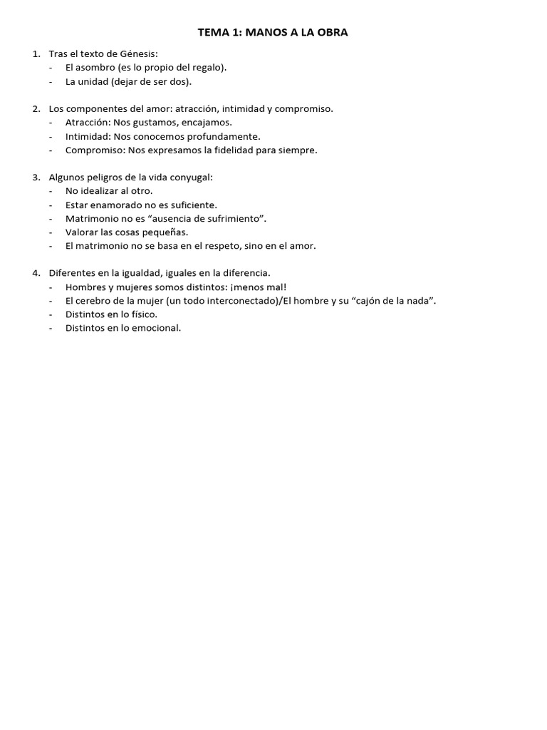 Esquema Cursillos Tema 1 | PDF