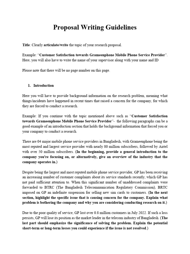 Proposal Writing Guidelines | PDF | Methodology | Sampling (Statistics)