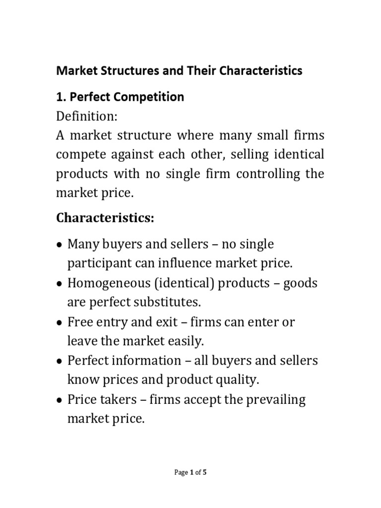 Market Structures Notes (1) 2 | PDF | Monopoly | Market Power