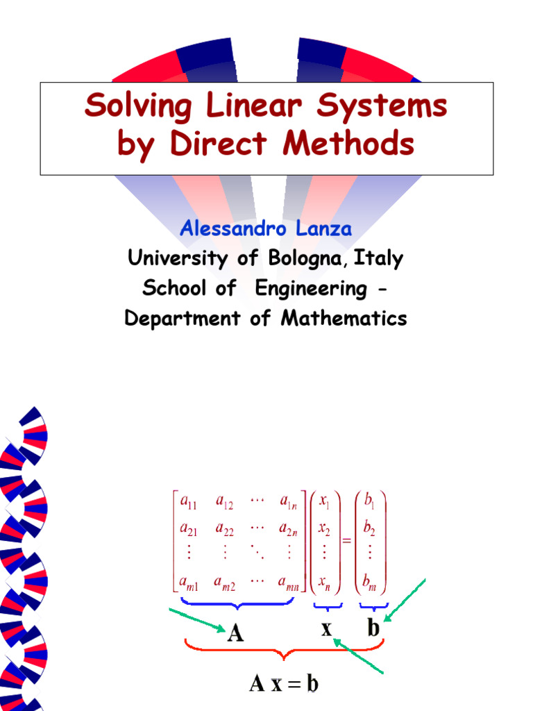 NM MOD1 LEC3 B Linear Systems | PDF | System Of Linear Equations ...