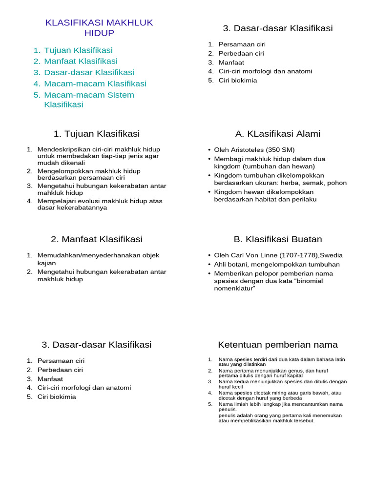 Prin Out Klasifikasi | PDF
