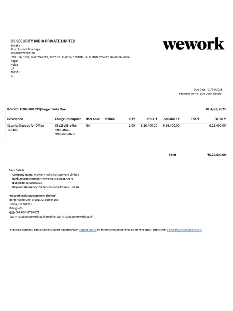 Invoice - 2025001399 | PDF